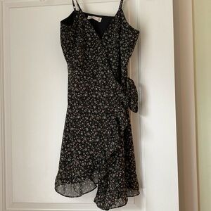 Hollister - cute black floral dress - small